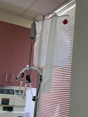 THIS is an old catheter bag with dry urine caked on bottom. !!!