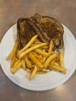 Reuben with french fries