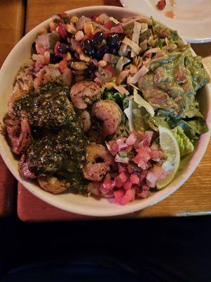 Tex Mex Shrimp Bowl ($16)