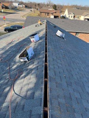 New roof in progress in Dayton, Ohio