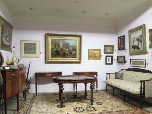 A mock room setup