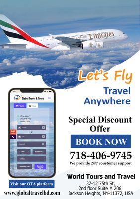 Special Discount OfferEmirates Airlines Ticket Travel Anywhere
We provide 24/7 customer support.
Phone: 718-406-9745