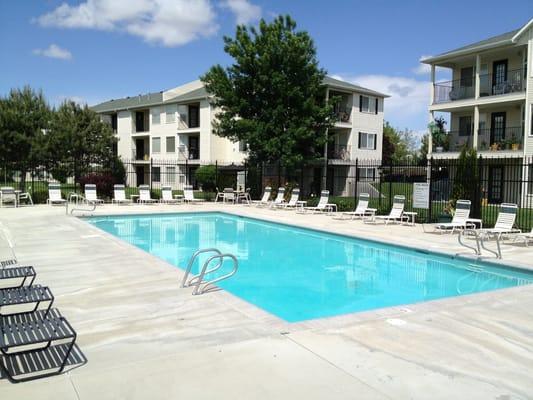 Opening day at the heated lap pool!