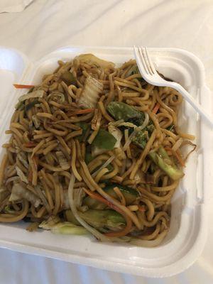 Veggie Lo Mein. Yep. That's cucumber in there.