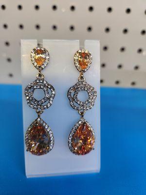 Topaz tear drop earrings