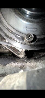 Bavaria installed AC compressor sitting on frame, bolt wearing away and car rattling and grinding,