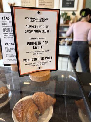 Seasonal coffee options