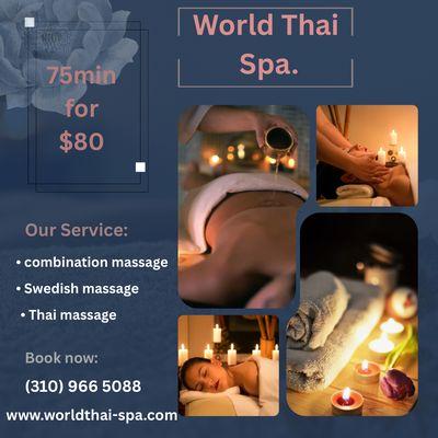 New offer for those who don't have time for 90 minutes but 60 minutes is too little. 75min for $80