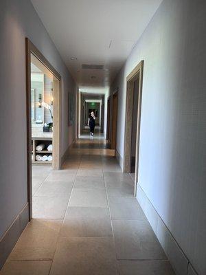 Long walk to our room