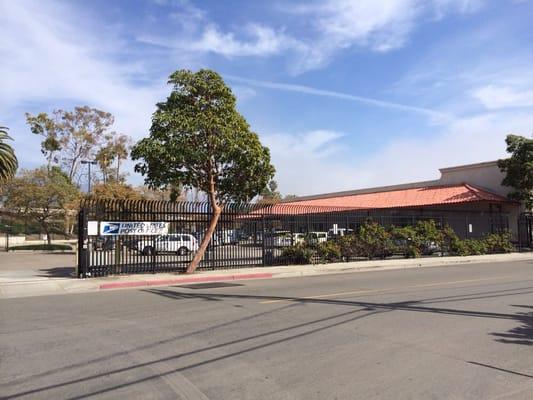 Parking lot entrance.