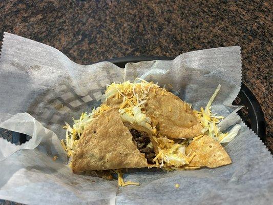 Hard Steak Tacos...oops I started to eat before taking pic!