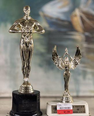 Giving trophies as gifts... a customer said get engraved plaques on EBay