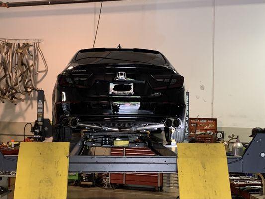 2021 accord sport 2.0t with custom quad tip exhaust