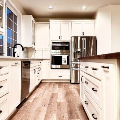 Modern kitchen cabinet refinishing in Portland metro area