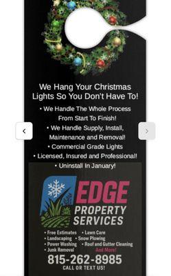 Christmas Lights Door Hanger