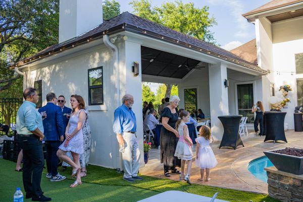 Custom Patio Cover built to serve as the perfect entertainment space!