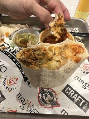 Worst breakfast burrito waited for around 8 minutes when I bite it it's like premade burrito they just microwave it