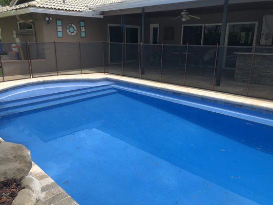 Sample of their awesome work putting in a sun deck and side ledge. They also installed a pool heater.