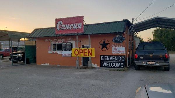 New name for business - Taquisa Waco. No longer Cancun.