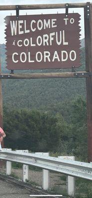 Welcome To Colorful Colorado Sign - Raton Pass