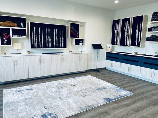 Brand new show room for flute and music