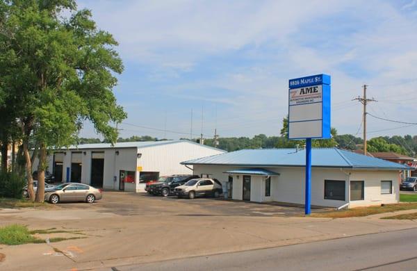 Located just off of 90th and Maple next to Uhaul on the North side of Maple.