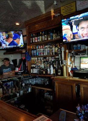 Closer shot of the bar.