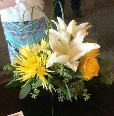 Beautiful arrangement for a funeral service.