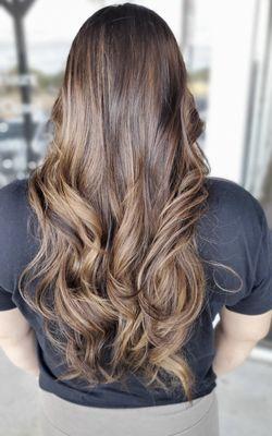 Golden lights on my lovely brunette