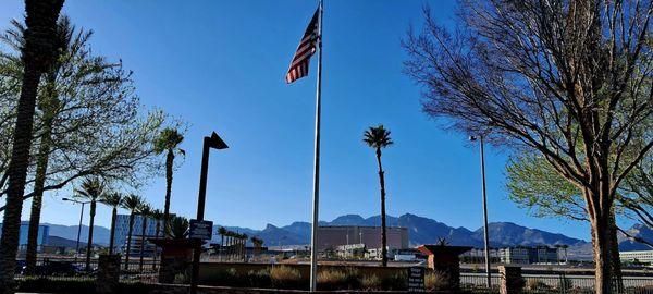 A view of DTS and the mountains