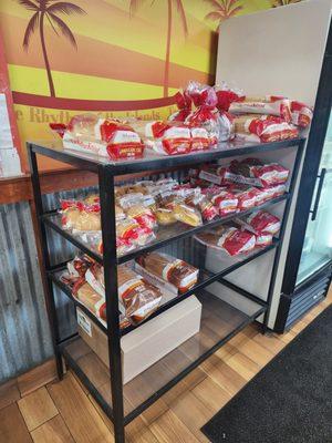 Inside different types of breads they have