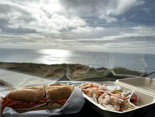 Combo Bahn Mi  Shrim and Papaya Salad