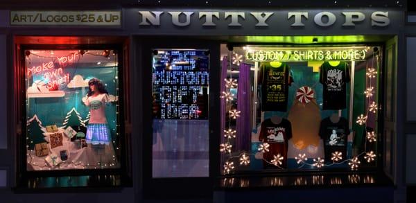 NUTTY TOPS, Christmastime 2015. My go-to place for specialty gift tees and one-of-a-kind tops any time of year.