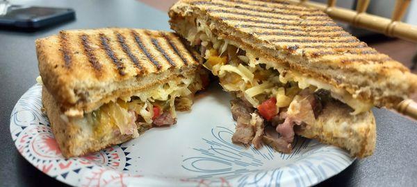 Pepper steak panini!