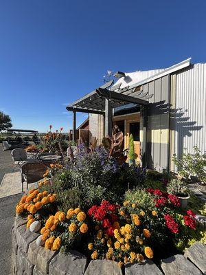 Tasting room summer flowers