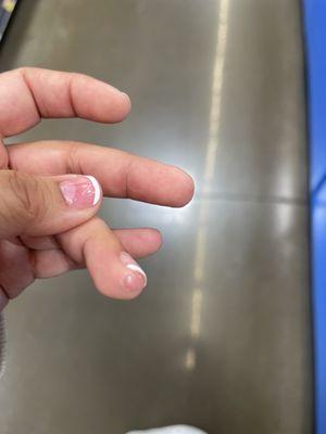Had to go to Walmart to buy stuff to fix it. Noticed more nail polish.