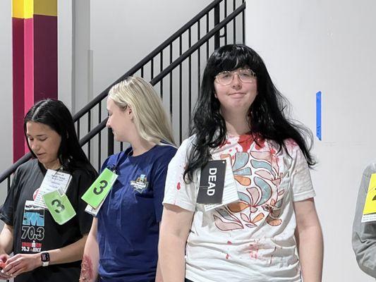 MASS CASUALTY SIMULATION NURB 440/325 student nurses triaged, assessed & moved victims by injury level. NURB 210 students played victims.