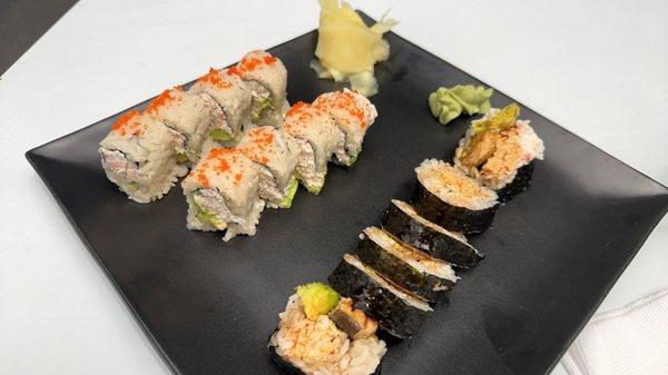 California and eel roll