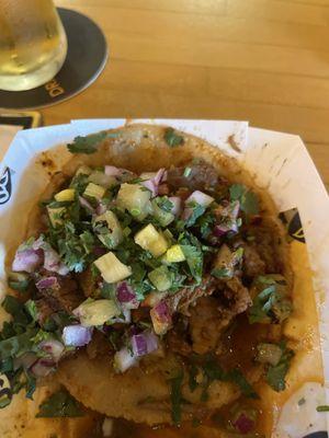Al pastor Taco was delicious