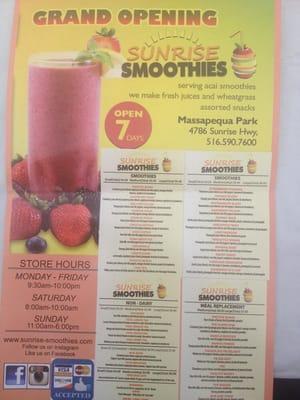 Sunrise smoothies