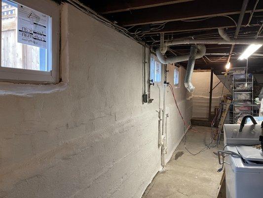 Block foundation repairs and waterproofing Cambridge, Massachusetts.