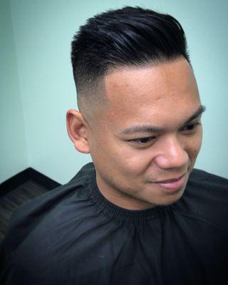 High Skin Fade Textured Side Part
