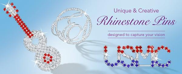 Rhinestone Jewelry Custom Pins