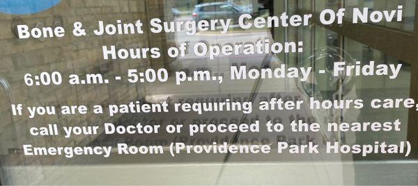 Bone And Joint Surgery Center Of Novi