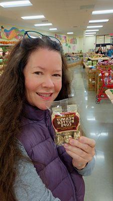 I love these dark chocolate mini peanut butter cups at the register!