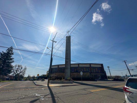 Front of the church.