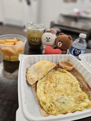 Chef's Breakfast Plate comes with fruit cup