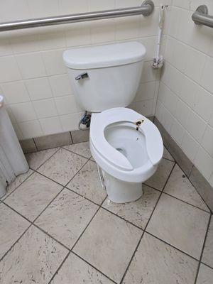 Poop dried from days. Nasty bathroom.