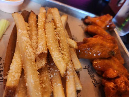 Wings and fries