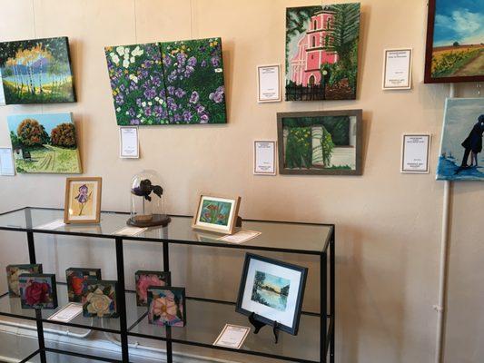 The gallery has a funky vibe, an assortment of styles and reasonable prices. Art for all!